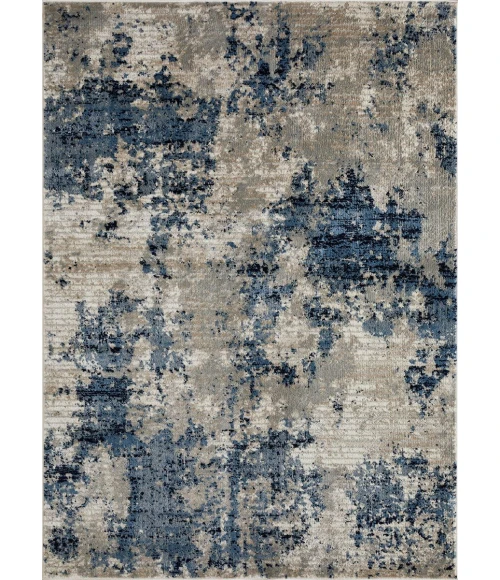 Loomaknoti Celena Alimon Blue/Cream EC001 6 ft. 7 in. X 9 ft. 2 in. Rectangle Rug
