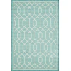 Loomaknoti Breyleigh Chendler Teal/Cream EB001 4 ft. X 6 ft. Rectangle Rug