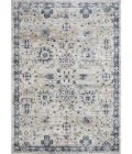 Loomaknoti Kehleigh Aylesh Cream/Blue EK016 6 ft. 7 in. X 9 ft. 2 in. Rectangle Rug