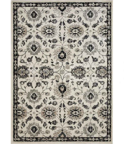 Loomaknoti Celena Ashbil Cream/Blue EC005 9 ft. 10 in. X 12 ft. 10 in. Rectangle Rug