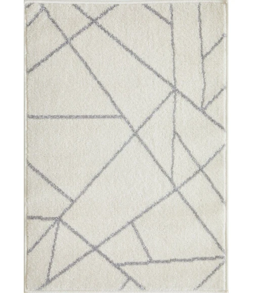 Loomaknoti Kissandrah Bixelm Cream/Gray EKI002 2 ft. X 3 ft. Rectangle Rug