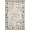 Loomaknoti Kehleigh Zayari Cream/Blue EK006 4 ft. X 6 ft. Rectangle Rug