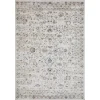 Loomaknoti Kehleigh Oviel Cream/Blue EK013 5 ft. 3 in. X 7 ft. 3 in. Rectangle Rug