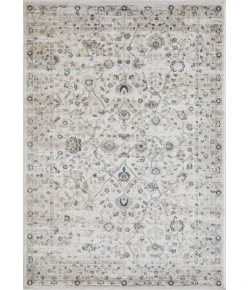 Loomaknoti Kehleigh Oviel Cream/Blue EK013 5 ft. 3 in. X 7 ft. 3 in. Rectangle Rug