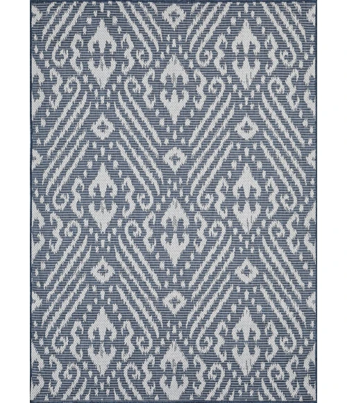 Loomaknoti Breyleigh Calitrah Blue/Cream EB005 5 ft. 3 in. X 7 ft. 3 in. Rectangle Rug