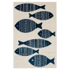 Central Oriental Trop Friendlyfis Sn/Sa Area Rug 6 ft. 7 in. X 9 ft. 6 in. Rectangle