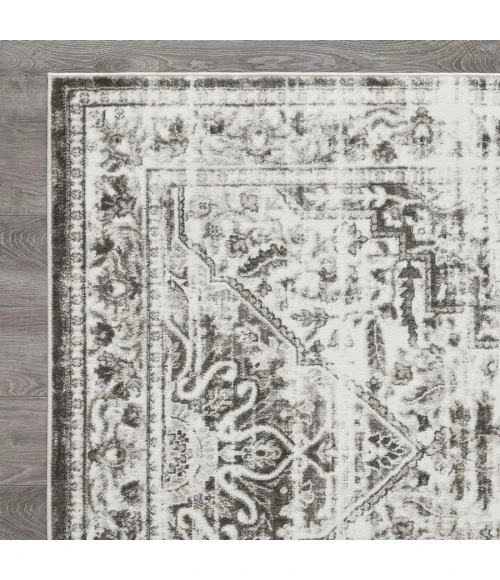 Loomaknoti Rhane Aliziaz Cream/Gray ER020 4 ft.  X 6 ft.  Rectangle Rug