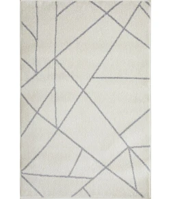 Loomaknoti Kissandrah Bixelm Cream/Gray EKI002 3 ft. 3 in. X 5 ft. 3 in. Rectangle Rug