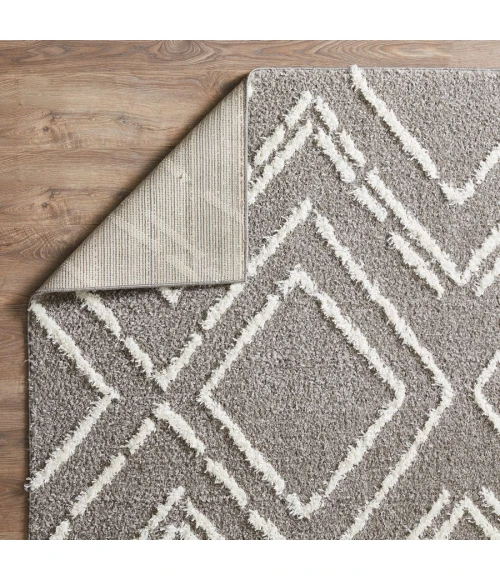 Loomaknoti Vemoa Armeley Gray/Cream EV004 6 ft. 7” X 9 ft. 2” Rectangle Rug