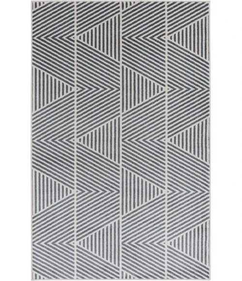 Loomaknoti Tecopa Symenia Gray/White ETR10GRW60 6 ft. 7” X 9 ft. 2” Rectangle Rug