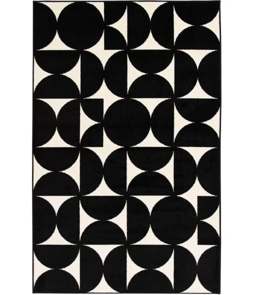 Loomaknoti Tecopa Sevella Black/White ETR07BLW85 9 ft. 10 in. X 12 ft. 10 in. Rectangle Rug