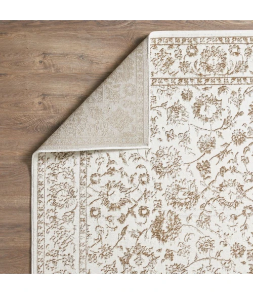 Loomaknoti Aysal Alazah Cream/Beige EAY001 3 ft. 3 in. X 5 ft. 3 in. Rectangle Rug