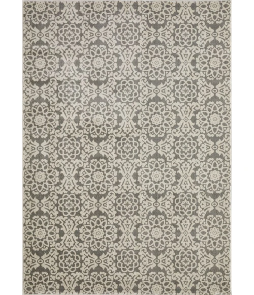 Loomaknoti Celena Alizia Cream/Blue EC002 9 ft. 10 in. X 12 ft. 10 in. Rectangle Rug