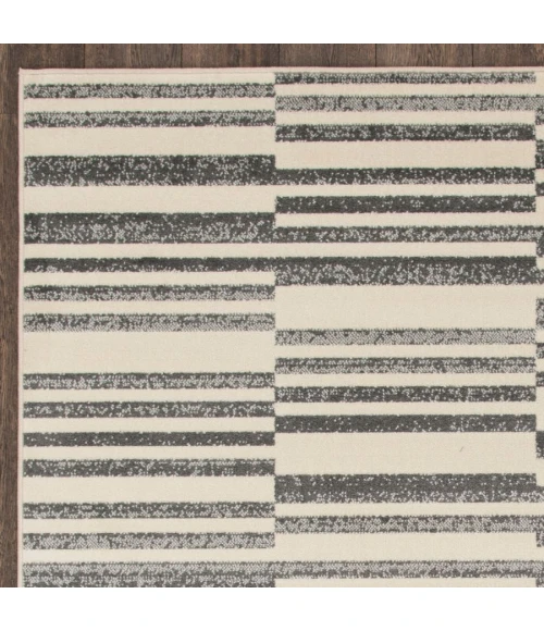 Loomaknoti Tecopa Varonika Gray/White ETR18GRW85 9 ft. 10 in. X 12 ft. 10 in. Rectangle Rug