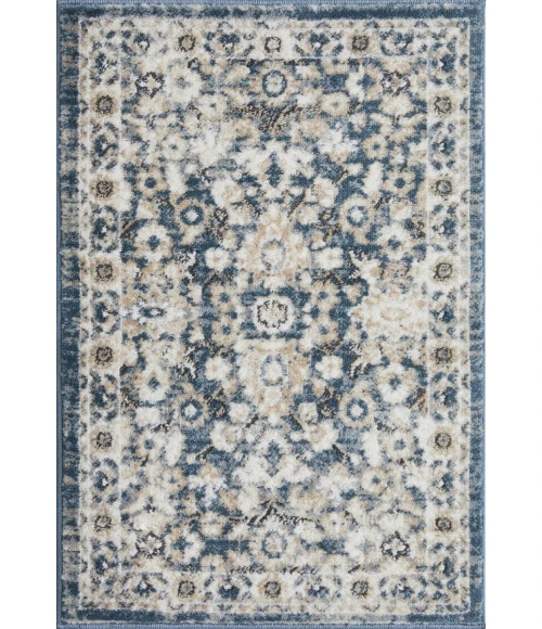 Loomaknoti Kehleigh Otindas Blue/Cream EK010 2 ft. X 3 ft. Rectangle Rug