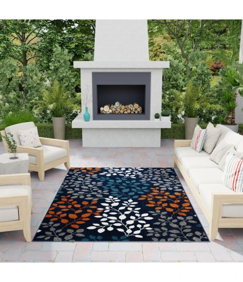 Loomaknoti Tecopa Tiffeni Blue/Gray ETR08BLG08 2 ft.  X 3 ft.  Rectangle Rug