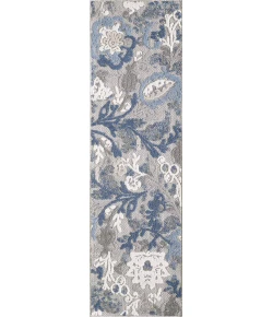 Central Oriental Fontana Pakuna Gray Area Rug 2 ft. 2 in. X 7 ft. 6 in. Rectangle