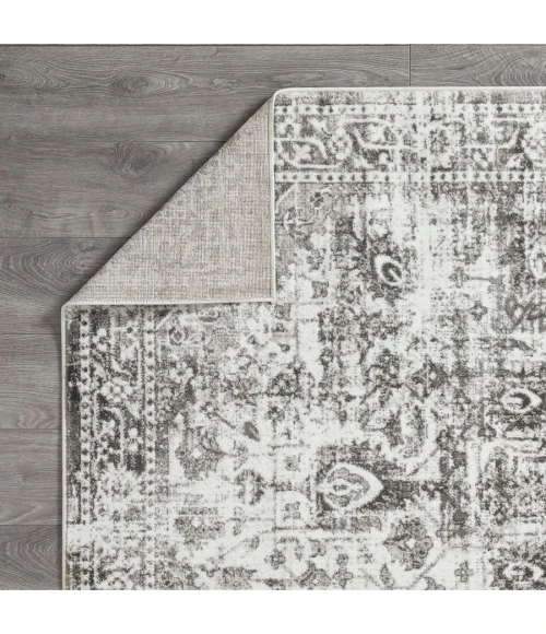 Loomaknoti Rhane Allory Gray/Cream ER014 9 ft. 10 in. X 12 ft. 10 in. Rectangle Rug