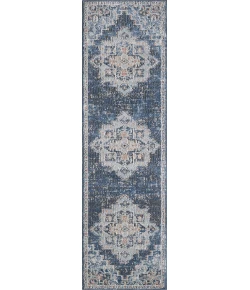 Central Oriental Orient Dorcie Bl/Dkg Area Rug 2 ft. 2 in. X 7 ft. 6 in. Rectangle