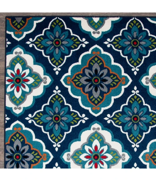 Loomaknoti Tecopa Turberry Blue/White ETR16BWH08 2 ft.  X 3 ft.  Rectangle Rug