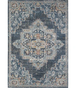 Central Oriental Orien Dorcie Bl/Dkgy Area Rug 7 ft. 10 in. X 9 ft. 10 in. Rectangle