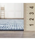 Loomaknoti Breyleigh Chendler Blue/Cream EB001 4 ft. X 6 ft. Rectangle Rug