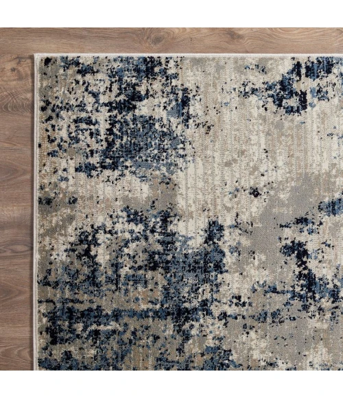 Loomaknoti Celena Alimon Blue/Cream EC001 6 ft. 7 in. X 9 ft. 2 in. Rectangle Rug