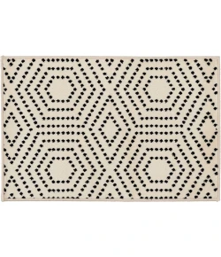 Loomaknoti Tecopa Kaharie White/Black ETR21WBK50 4 ft. X 6 ft. Rectangle Rug