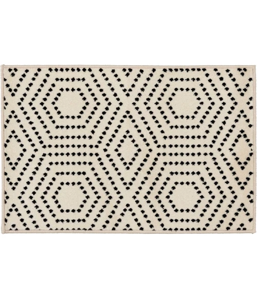 Loomaknoti Tecopa Kaharie White/Black ETR21WBK08 2 ft. 3 in. X 3 ft. Rectangle Rug