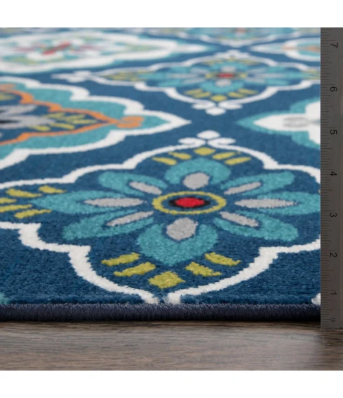 Loomaknoti Tecopa Turberry Blue/White ETR16BWH08 2 ft.  X 3 ft.  Rectangle Rug