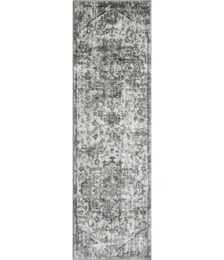 Loomaknoti Rhane Alemern Gray/Cream ER019 2 ft. X 6 ft. 7 in. Rectangle Rug