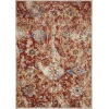 Loomaknoti Alsbrooke Amibell Orange/Red EA002 7 ft. 10 in. X 9 ft. 10 in. Rectangle Rug