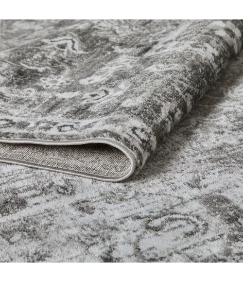 Loomaknoti Rhane Alemern Gray/Cream ER019 3 ft. 3” X 5 ft. 3” Rectangle Rug