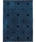Loomaknoti Tecopa Kaharie Blue/White ETR21BWH12 2 ft. 3 in. X 7 ft. 6 in. Rectangle Rug