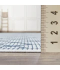 Loomaknoti Breyleigh Chendler Cream/Blue EB001 9 ft. 10 in. X 12 ft. 10 in. Rectangle Rug