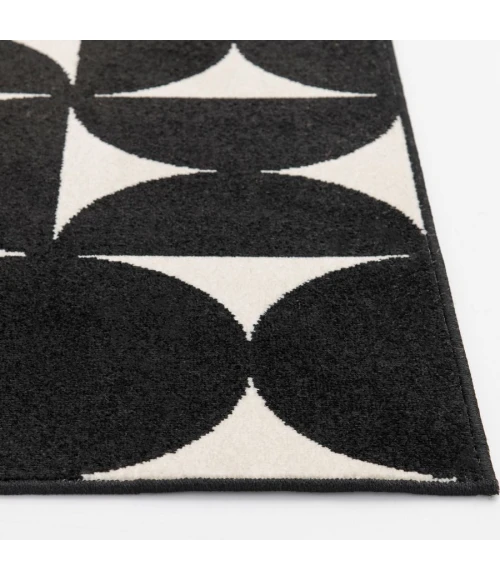 Loomaknoti Tecopa Sevella Black/White ETR07BLW85 9 ft. 10 in. X 12 ft. 10 in. Rectangle Rug