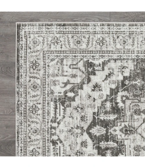 Loomaknoti Rhane Alvner Gray/Cream ER018 9 ft. 10 in. X 12 ft. 10 in. Rectangle Rug