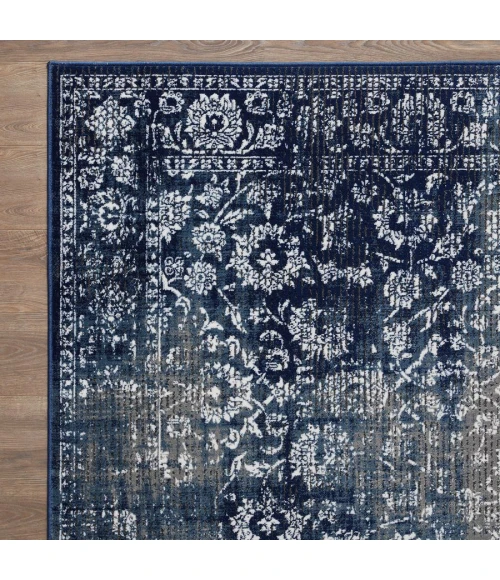 Loomaknoti Aysal Alazah Blue/Cream EAY001 3 ft. 3 in. X 5 ft. 3 in. Rectangle Rug