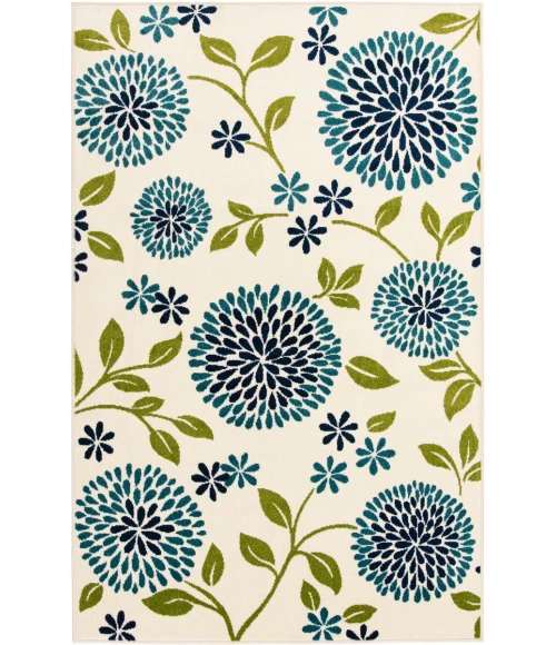 Loomaknoti Tecopa Tenavon Blue/White ETR17BWH60 6 ft. 7” X 9 ft. 2” Rectangle Rug