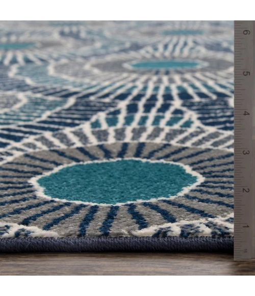 Loomaknoti Tecopa Ferley Blue/Green ETR04GB08 2 ft.  X 3 ft.  Rectangle Rug