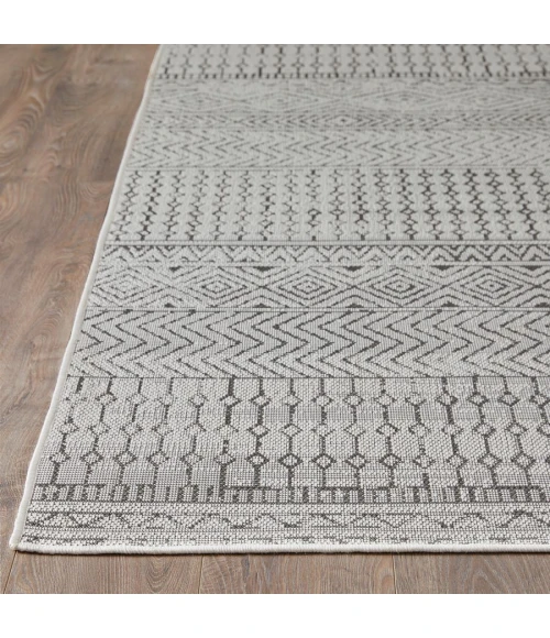 Loomaknoti Breyleigh Canderz Cream/Gray EB008 9 ft. 10 in. X 12 ft. 10 in. Rectangle Rug