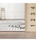 Loomaknoti Breyleigh Cerimia Cream/Gray EB007 5 ft. 3 in. X 7 ft. 3 in. Rectangle Rug