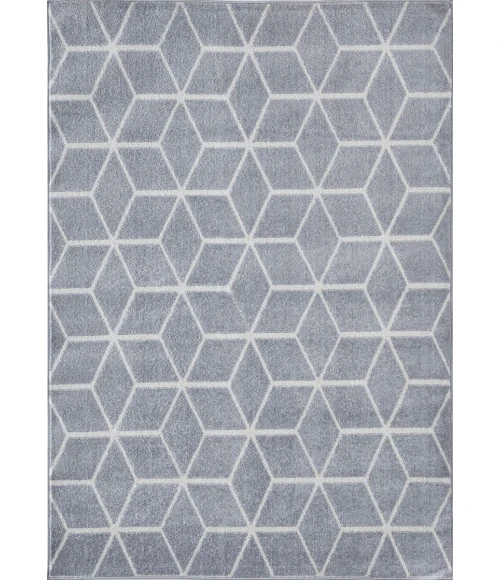Loomaknoti Kissandrah Beraddo Gray/Cream EKI003 5 ft. 3 in. X 7 ft. 3 in. Rectangle Rug