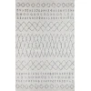 Loomaknoti Kissandrah Barzenski Cream/Gray EKI007 5 ft. 3 in. X 7 ft. 3 in. Rectangle Rug