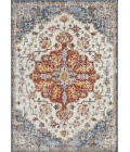 Loomaknoti Alsbrooke Kapirah Cream/Blue EA008 5 ft. 3 in. X 7 ft. 3 in. Rectangle Rug