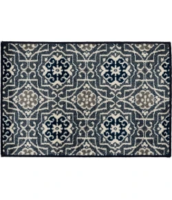 Loomaknoti Tecopa Kidore Blue/White ETR03BWH50 4 ft. X 6 ft. Rectangle Rug
