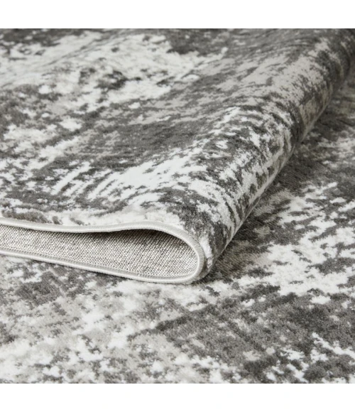 Loomaknoti Rhane Alenzi Gray/Cream ER011 6 ft. 7” X 9 ft. 2” Rectangle Rug