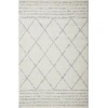 Loomaknoti Kissandrah Bennita Cream/Gray EKI006 4 ft. X 6 ft. Rectangle Rug