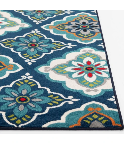 Loomaknoti Tecopa Turberry Blue/White ETR16BWH08 2 ft.  X 3 ft.  Rectangle Rug