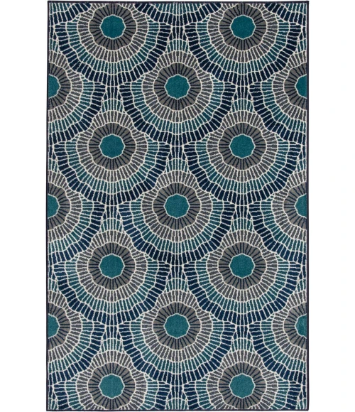 Loomaknoti Tecopa Ferley Blue/Green ETR04GB08 2 ft.  X 3 ft.  Rectangle Rug